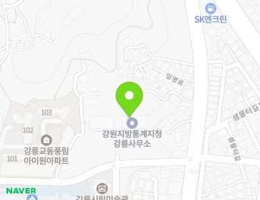 강원특별자치도 강릉시 화부산로40번길 49 (교동, 동북지방통계청강릉사무소) 지도