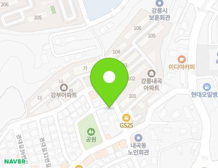 강원특별자치도 강릉시 관대길16번길 5 (내곡동) 지도