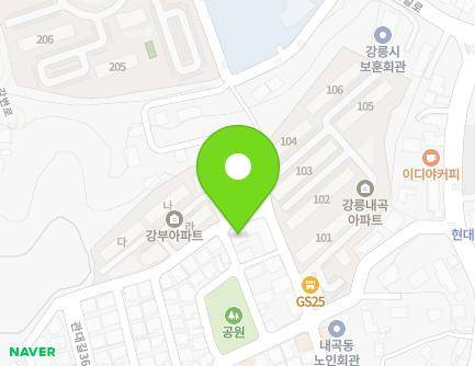 강원특별자치도 강릉시 관대길 70 (내곡동) 지도