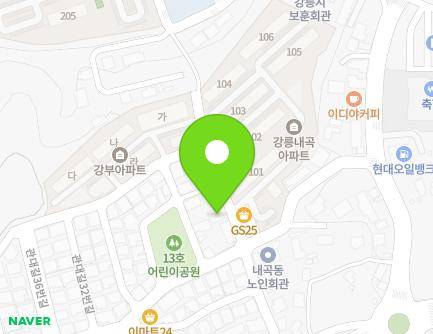 강원특별자치도 강릉시 관대길16번길 3 (내곡동) 지도