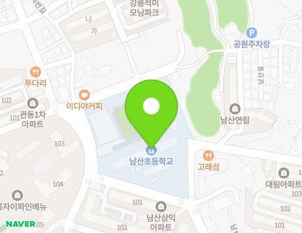 강원특별자치도 강릉시 남산초교길 33 (내곡동, 남산초등학교) 지도