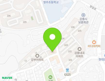 강원특별자치도 강릉시 관대길 69 (내곡동, 제2차강부임대주택판매시설) 지도