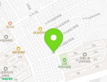 강원특별자치도 강릉시 노가니남길 18 (노암동) 지도