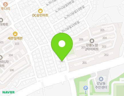 강원특별자치도 강릉시 노가니남길 26 (노암동) 지도