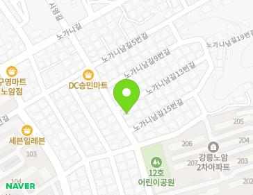 강원특별자치도 강릉시 노가니남길 13 (노암동) 지도