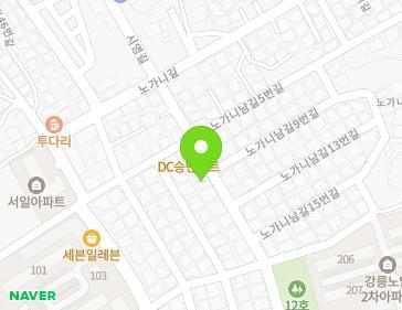 강원특별자치도 강릉시 노가니남길 10 (노암동) 지도