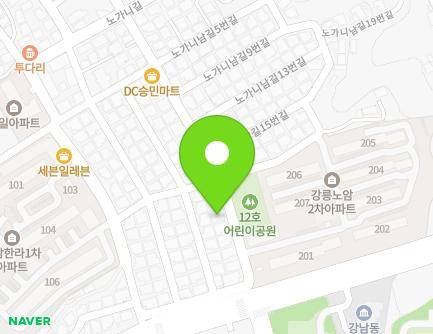 강원특별자치도 강릉시 노가니남길 22 (노암동) 지도