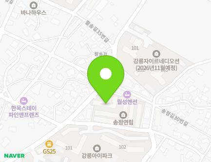 강원특별자치도 강릉시 팔송길 26 (송정동, 비치소라아파트) 지도