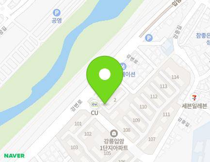 강원특별자치도 강릉시 강변로 368 (입암동, 백조아파트) 지도