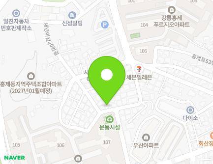 강원특별자치도 강릉시 새냉이길27번길 16 (홍제동) 지도