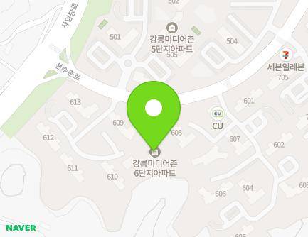강원특별자치도 강릉시 선수촌로 10 (홍제동, LH미디어촌6단지아파트) 지도