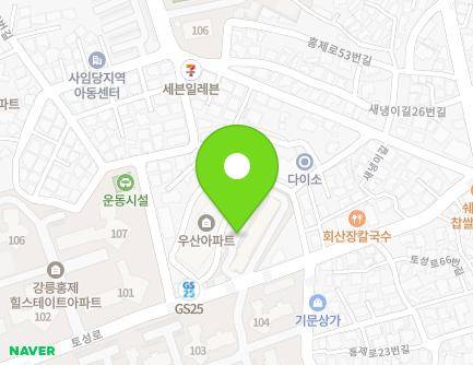 강원특별자치도 강릉시 토성로 55 (홍제동, 미성1차아파트) 지도