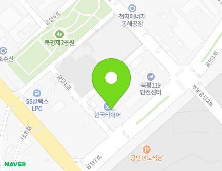 강원특별자치도 동해시 공단1로 7-4 (구호동, (주)원일) 지도
