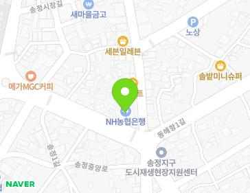 강원특별자치도 동해시 송정중앙로 43 (송정동, 농협중앙회북평지점) 지도