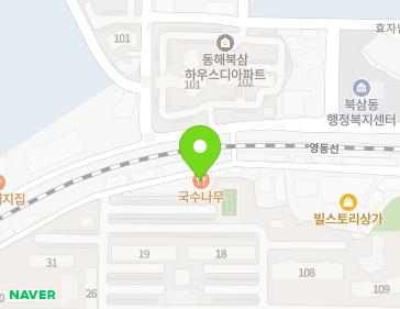 강원특별자치도 동해시 효자남길 27-7 (쇄운동) 지도