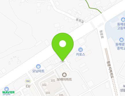 강원특별자치도 동해시 효자로 596 (쇄운동, 영동크레인) 지도