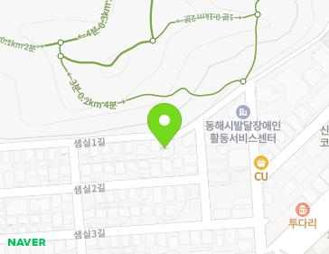 강원특별자치도 동해시 샘실1길 72 (천곡동, 남선4차빌라) 지도