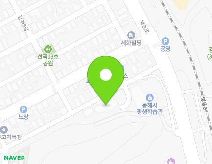 강원특별자치도 동해시 감추7길 50 (천곡동, 동해시노인종합복지회관) 지도