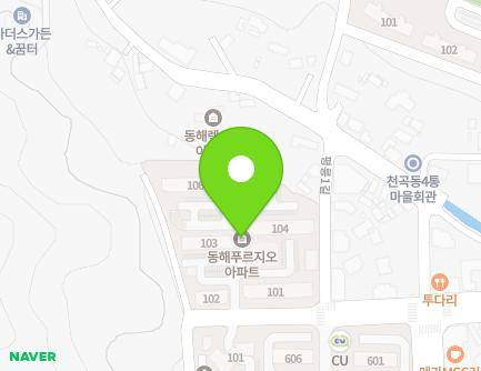 강원특별자치도 동해시 평릉1길 39 (평릉동, 동해푸르지오) 지도