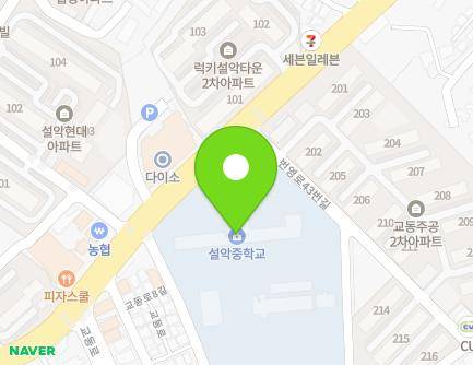 강원특별자치도 속초시 미시령로 3402 (교동, 설악중학교) 지도