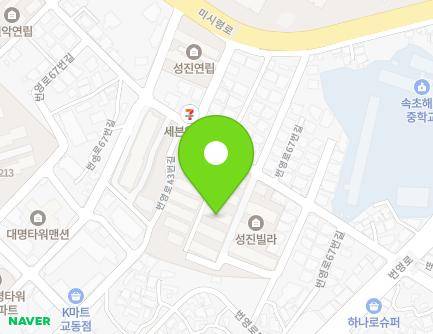 강원특별자치도 속초시 번영로67번길 17 (금호동, 성진주택) 지도