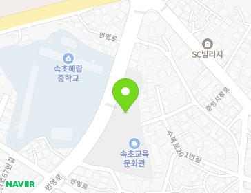 강원특별자치도 속초시 번영로 82 (금호동, 속초교육문화관) 지도