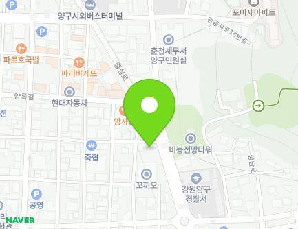 강원특별자치도 양구군 양구읍 중심로 173 지도