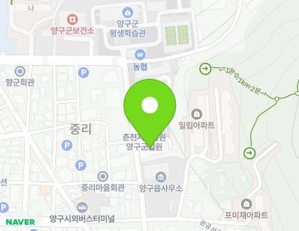 강원특별자치도 양구군 양구읍 관공서로 26 (양구우체국) 지도