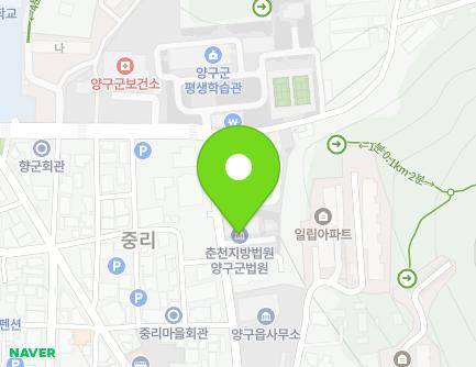 강원특별자치도 양구군 양구읍 관공서로 30 (양구군등기소) 지도