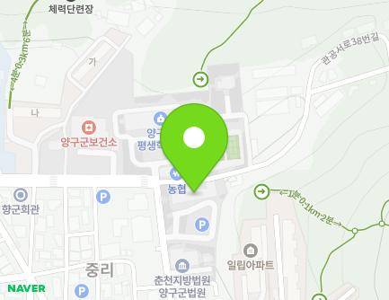 강원특별자치도 양구군 양구읍 관공서로 32 (양구군교육청) 지도