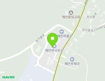 강원특별자치도 양구군 해안면 펀치볼로 1307 (해안면사무소,해안면복지회관) 강원특별자치도 양구군 해안면 펀치볼로 1307 (해안면사무소,해안면복지회관) 지도