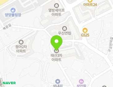 강원특별자치도 양양군 양양읍 북문길 27 (태산3차아파트) 지도