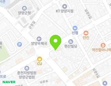 강원특별자치도 양양군 양양읍 양양로 83-1 (활실유럽자수양양점) 지도