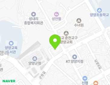 강원특별자치도 양양군 양양읍 군청길 13 (농협중앙회양양군지부) 지도