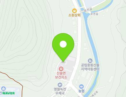 강원특별자치도 영월군 산솔면 태백산로 1202 (산솔면사무소) 지도