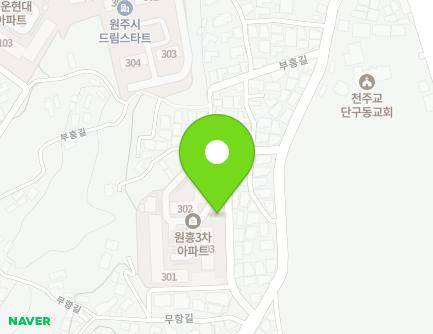 강원특별자치도 원주시 치악로1735번길 56-13 (개운동, 원흥3차아파트) 지도