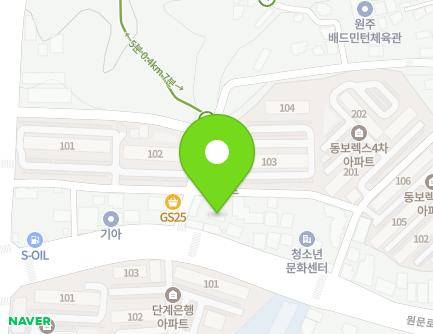 강원특별자치도 원주시 원문로 174-3 (단계동) 지도