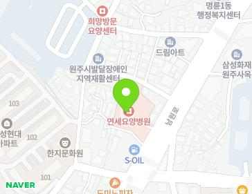 강원특별자치도 원주시 남원로 631 (명륜동) 지도