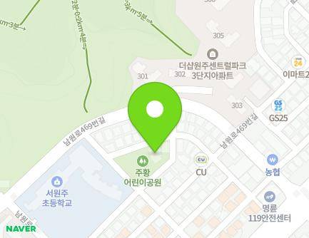 강원특별자치도 원주시 남원로469번길 25-22 (명륜동, 송이유치원어린이집) 지도