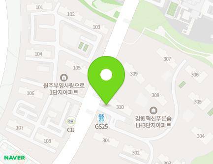 강원특별자치도 원주시 배울로 50-1 (반곡동, 현대프라힐스원주혁신) 지도