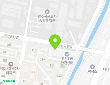 강원특별자치도 원주시 우산공단길 15 (우산동) 지도