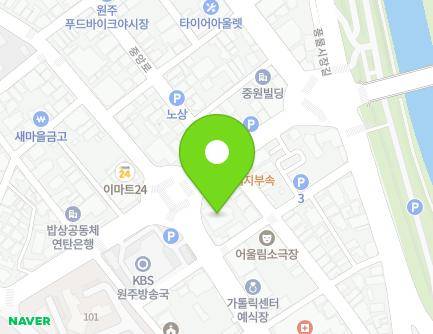 강원특별자치도 원주시 원일로 38 (인동, 우리은행) 지도