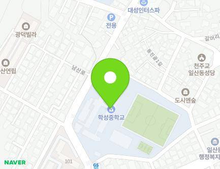 강원특별자치도 원주시 동진골2길 24 (일산동, 학성중학교) 지도