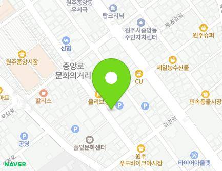 강원특별자치도 원주시 중앙로 88 (중앙동) 지도