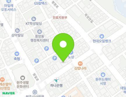 강원특별자치도 원주시 천사로 223 (중앙동, 외환은행) 지도