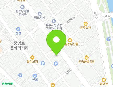 강원특별자치도 원주시 평원로 33 (중앙동) 지도