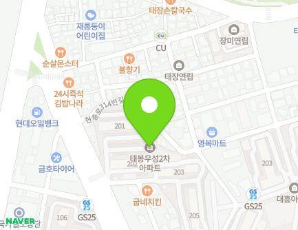 강원특별자치도 원주시 현충로 304 (태장동, 태봉우성2차아파트) 지도