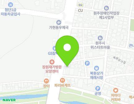 강원특별자치도 원주시 북원로 2698-1 (태장동, 북원주새마을금고) 지도