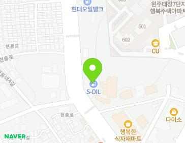 강원특별자치도 원주시 현충로 24 (태장동) 지도