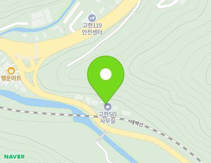 강원특별자치도 정선군 고한읍 함백산로 1656-1 지도